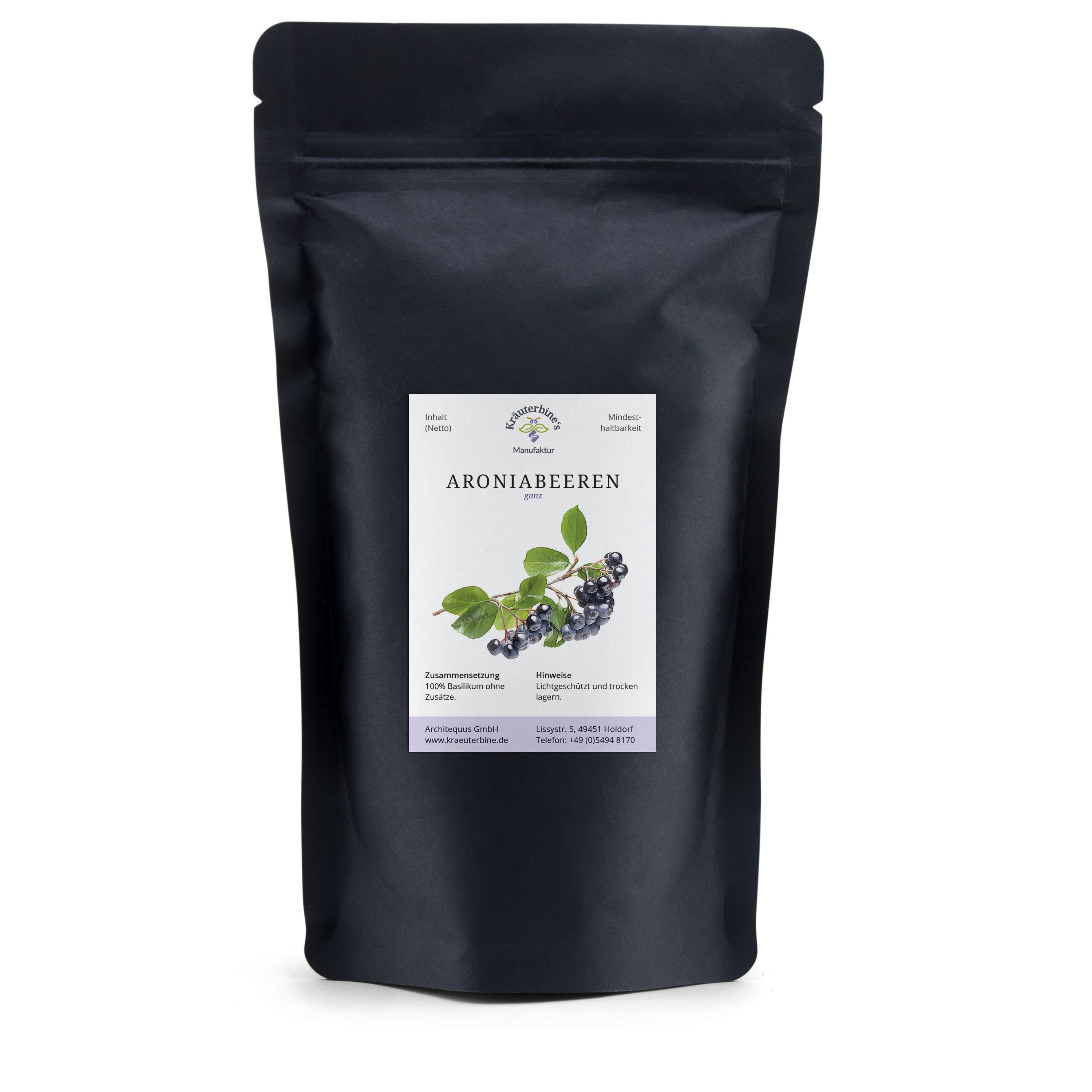 Aroniabeeren ganz, aromaschonend verpackt für die Küche 
