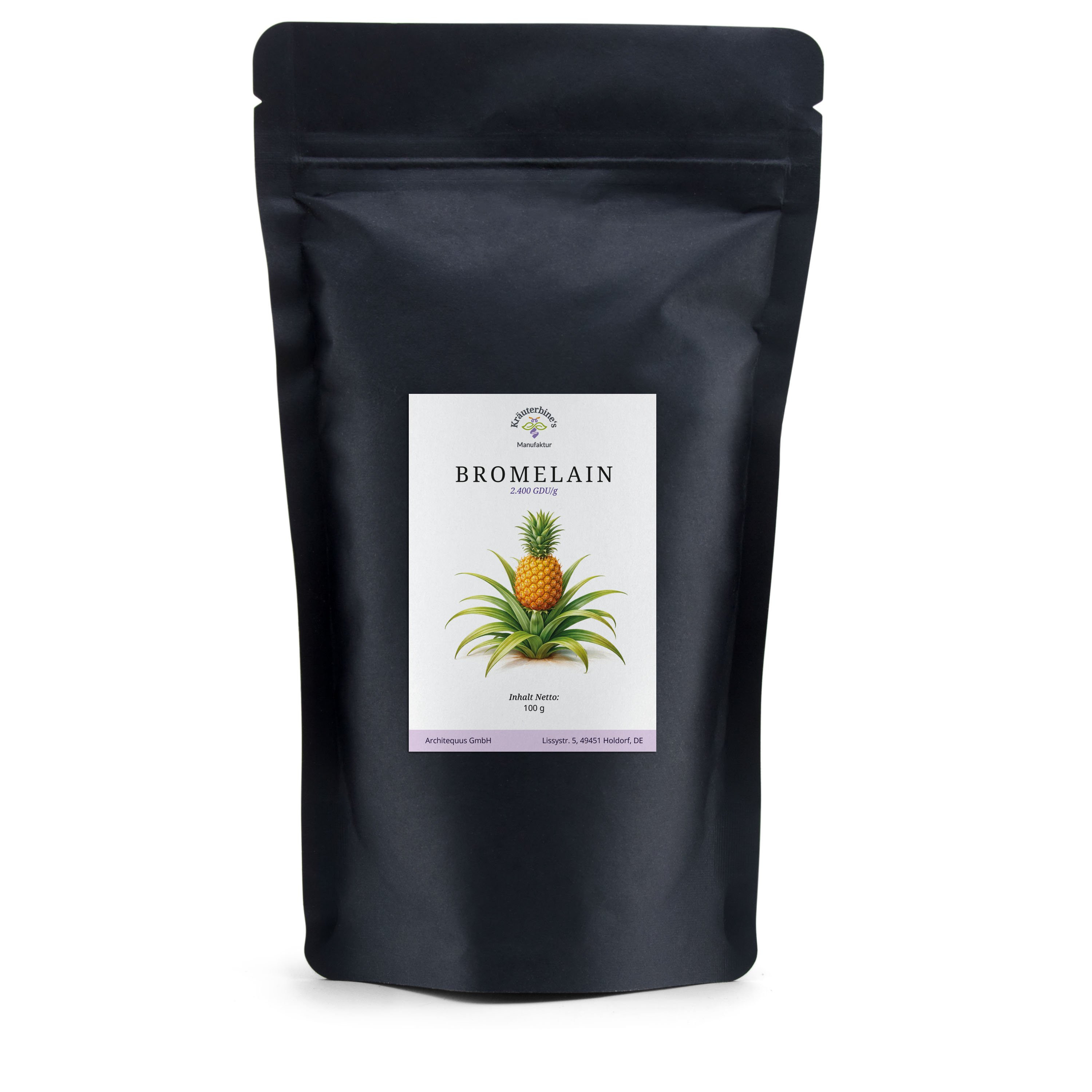 Bromelain Pulver 2.400 GDU/g – Ananas-Enzym hochaktiv & ohne Zusatzstoffe, aromaschonend verpackt 100 g