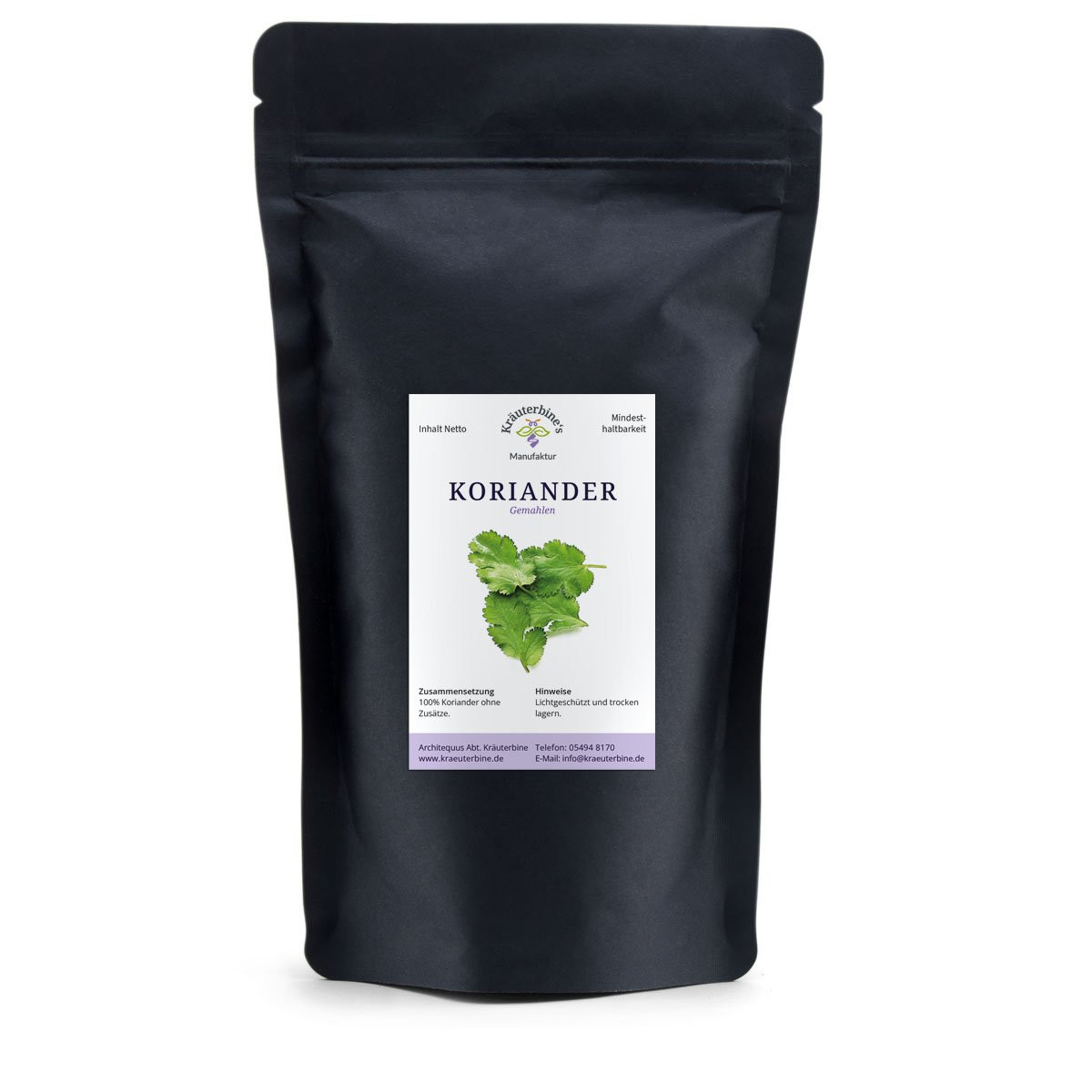 Koriander ganz, aromaschonend verpackt für die Küche 100g