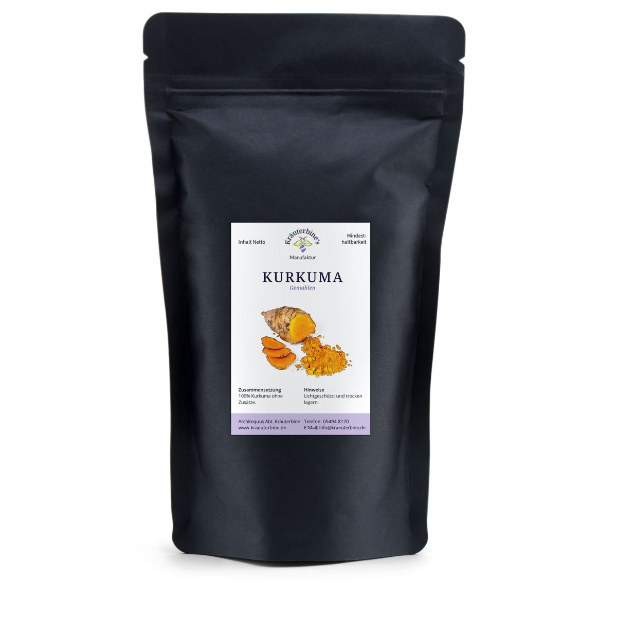 Kurkuma gemahlen, aromaschonend verpackt für die Küche 100g