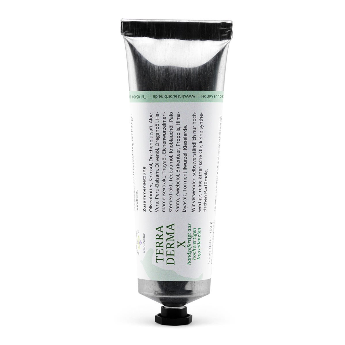 TerraDermaX-Pflegesalbe, verpackt in Aluminiumtube