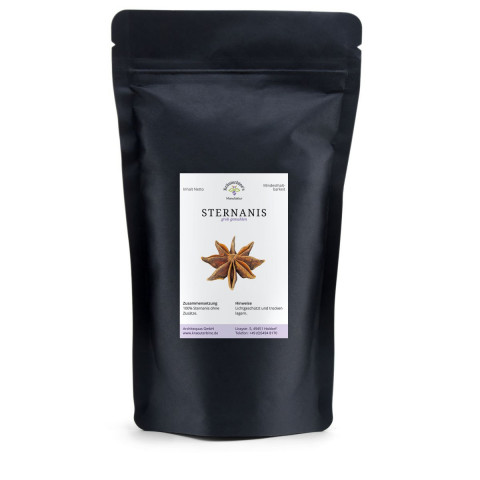 Sternanis grob gemahlen, aromaschonend verpackt für die Küche, 100g