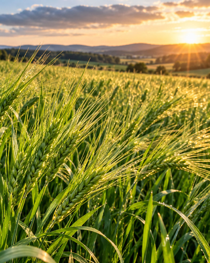 Gerstengras in der Küche