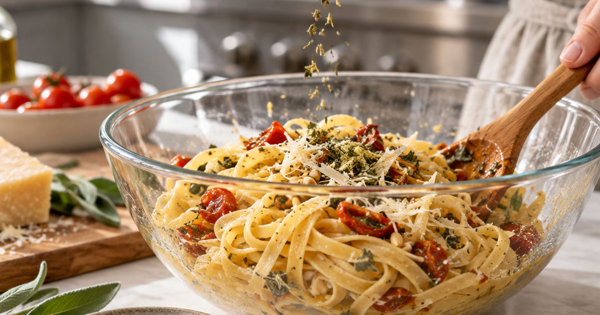 Salbeibutter mit Pasta